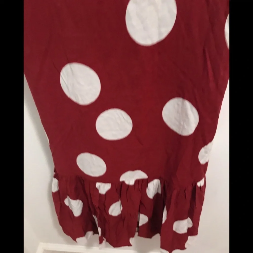 Anthropologie Michaela Flounced Polka Dot dress